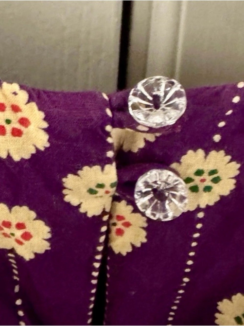 Emily and Fin ModCloth Purple Floral Retro Fit & Flare Dress XL - Picture 4 of 6